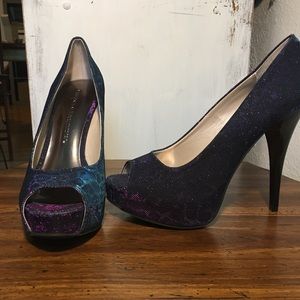 Chinese laundry - Leopard print pumps blue/purple